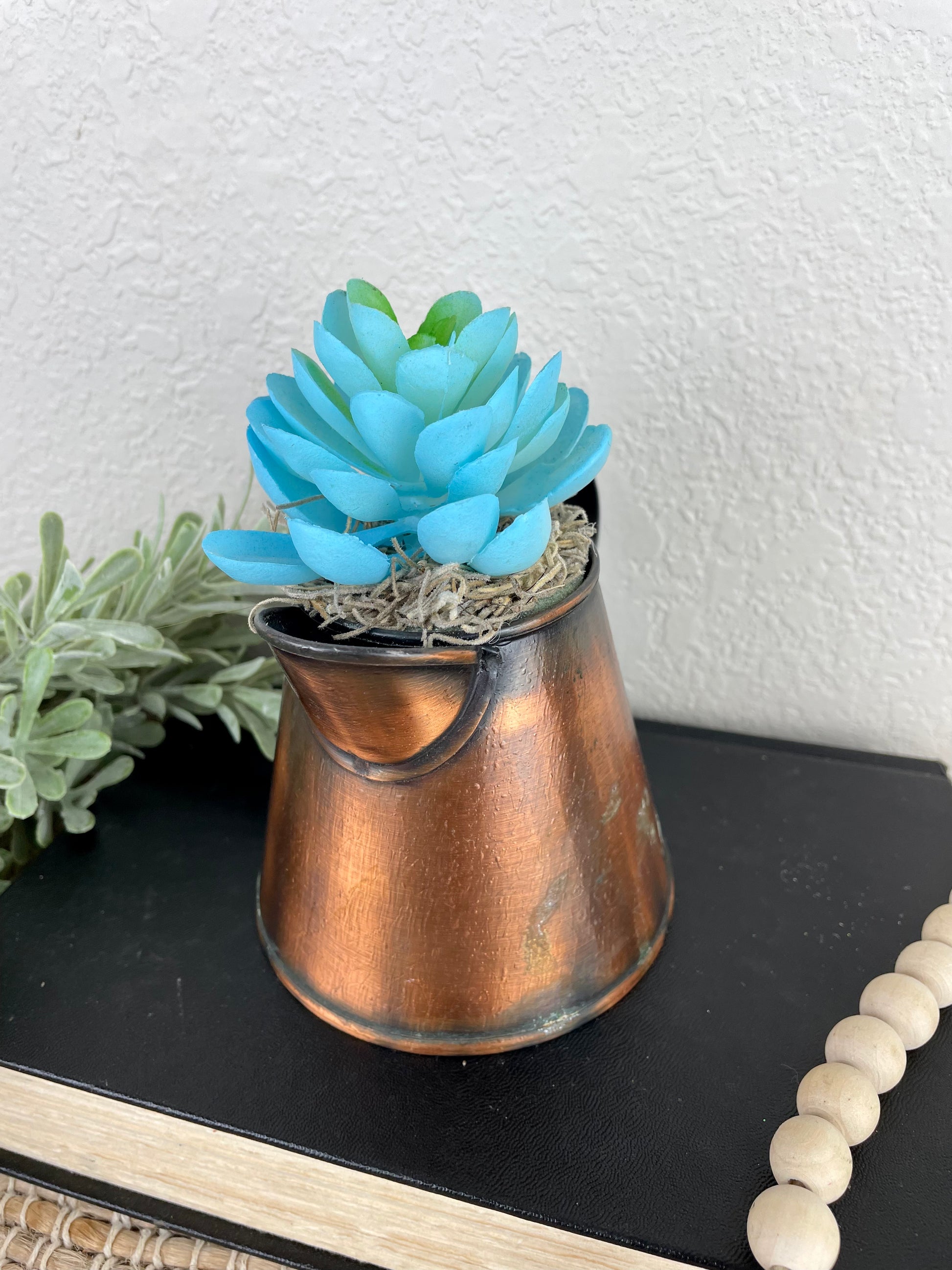 long faux succulent planter Handmade Faux Succulent Planter