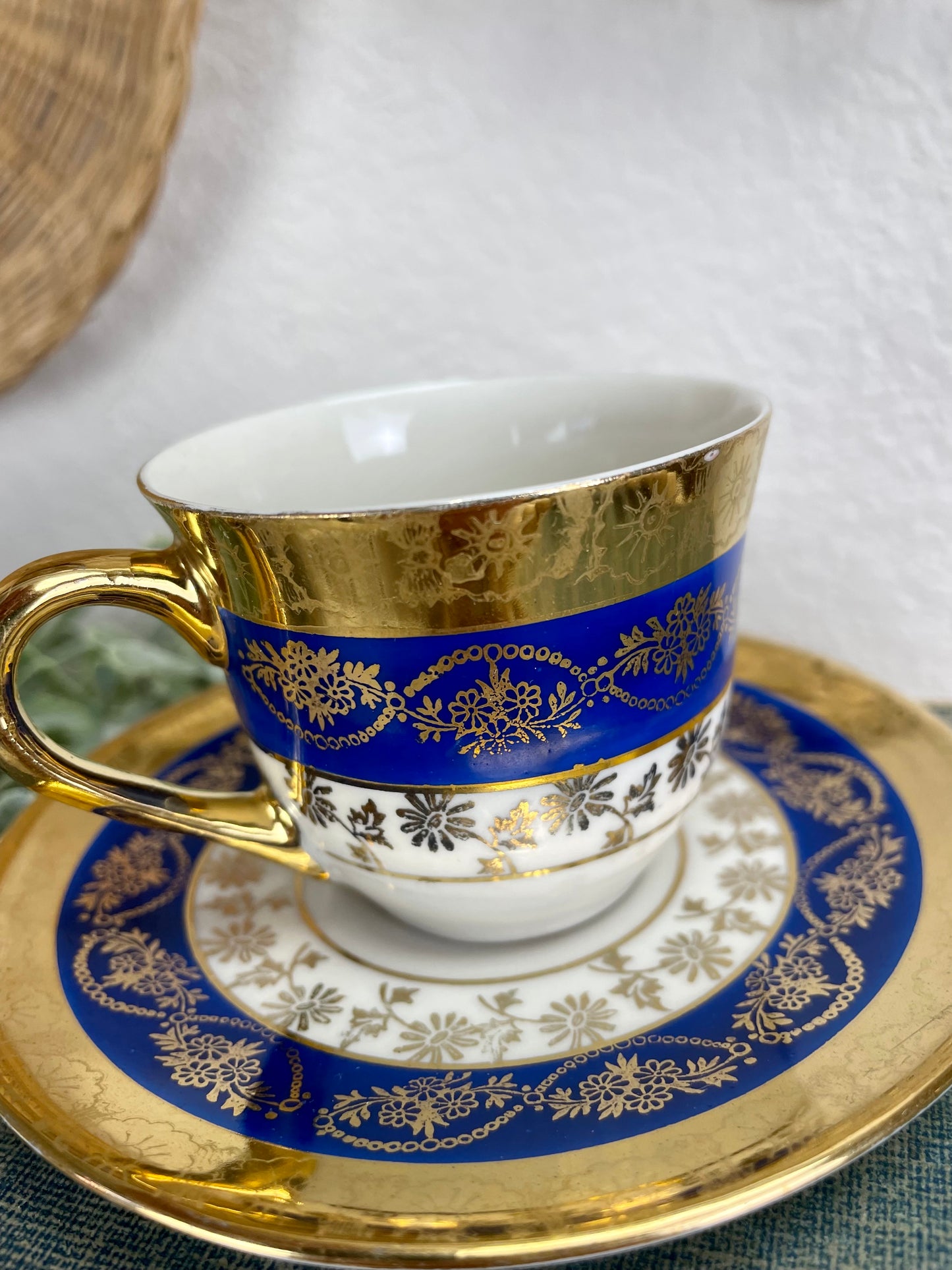 Vintage Liberty China Mini Teacup & Saucer Set