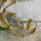 Vintage Glass Dish with Gold Details and Lid