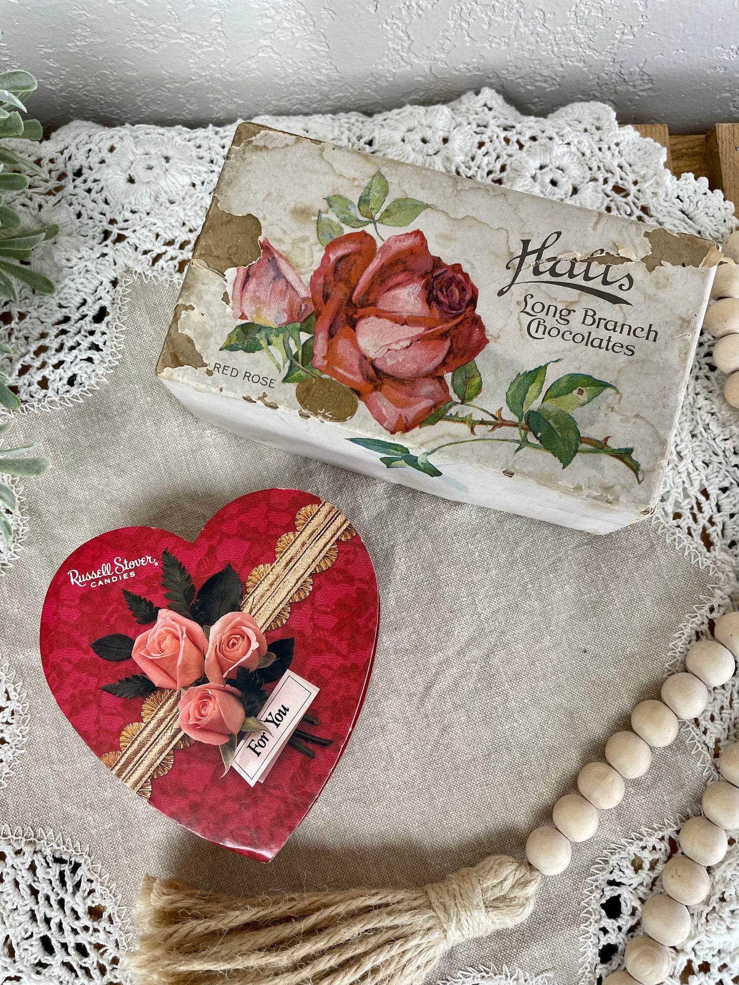 Small Vintage Valentines Candy Box Set