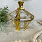 Vintage Glass Dish with Gold Details and Lid