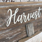Handmade Barn Wood Peach “Harvest” Pumpkin Sign