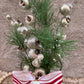 Handmade Upcycled Bed Spring Christmas Floral Arrangement- B