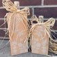 Handmade Reclaimed Light Peach and Beige Pumpkin Set
