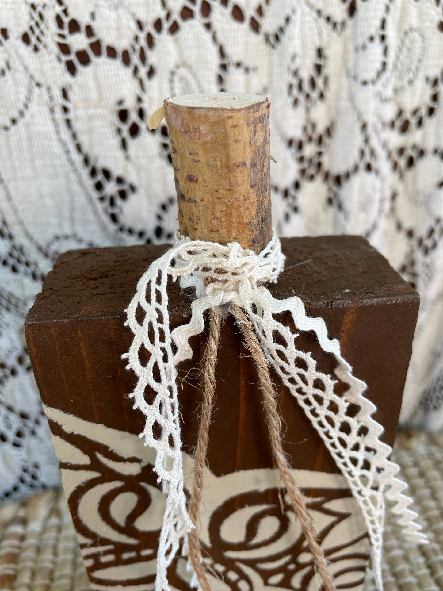 Handmade Reclaimed Wood Boho Pumpkin