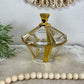 Vintage Glass Dish with Gold Details and Lid