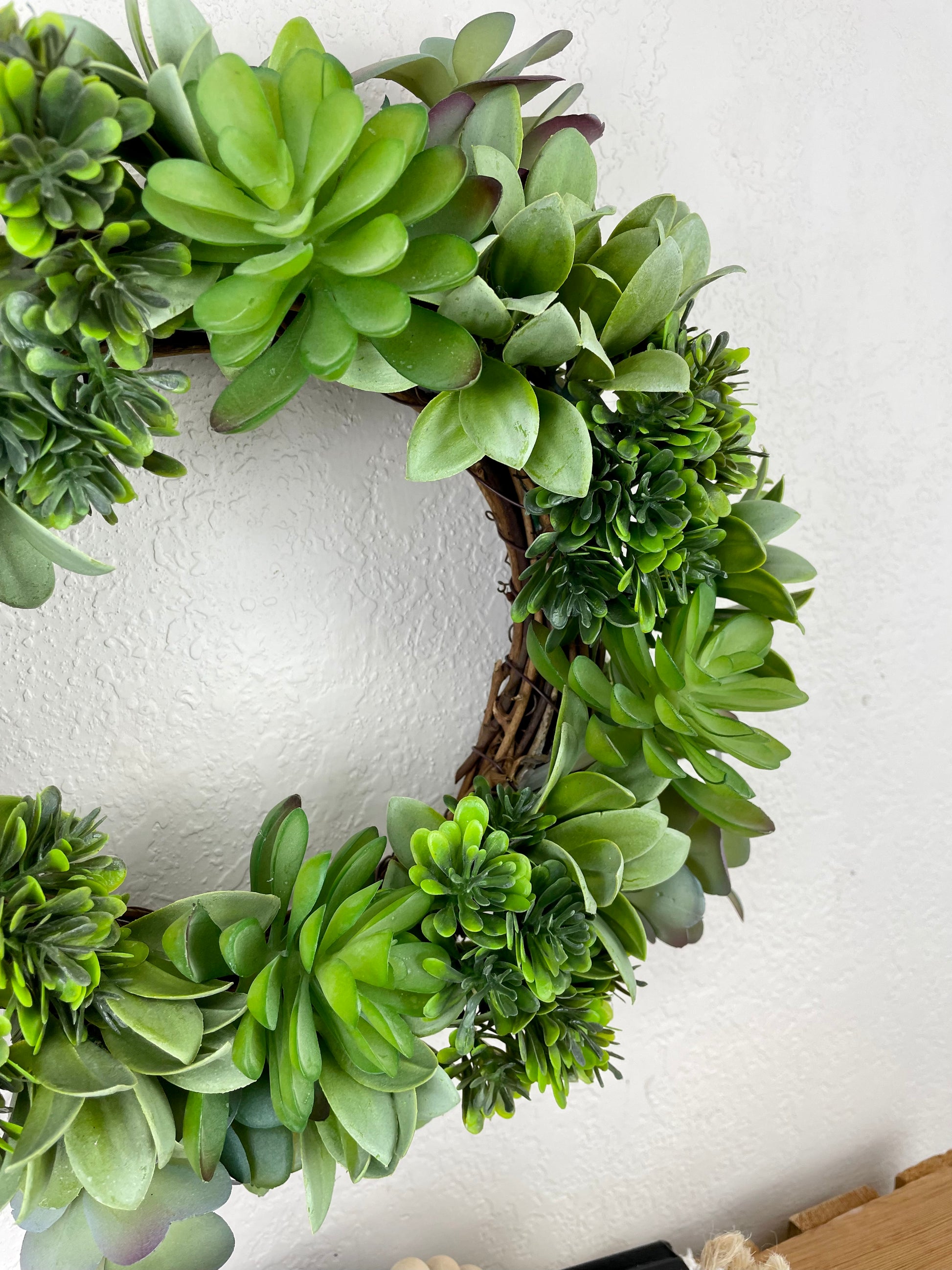 mini succulent wreath Mini Succulent Wreath