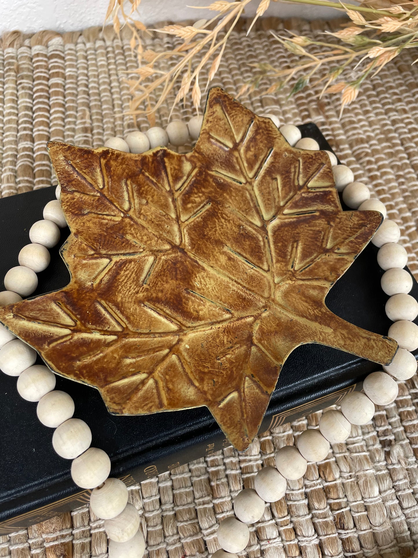 Vintage Metal Leaf Dish