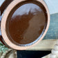 Vintage Brown Cheese Crock with Lid