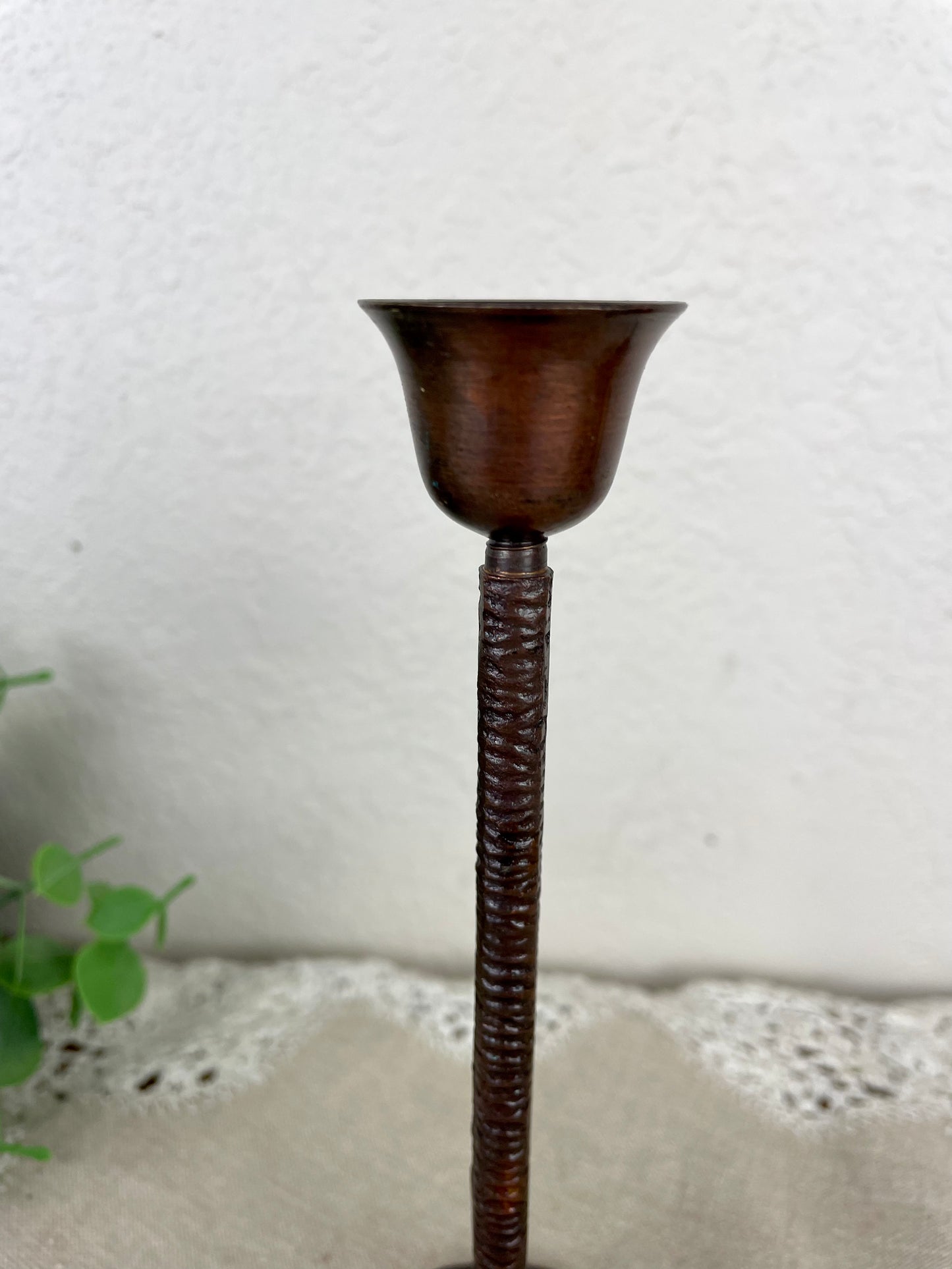 Vintage Skinny Brass Candlestick