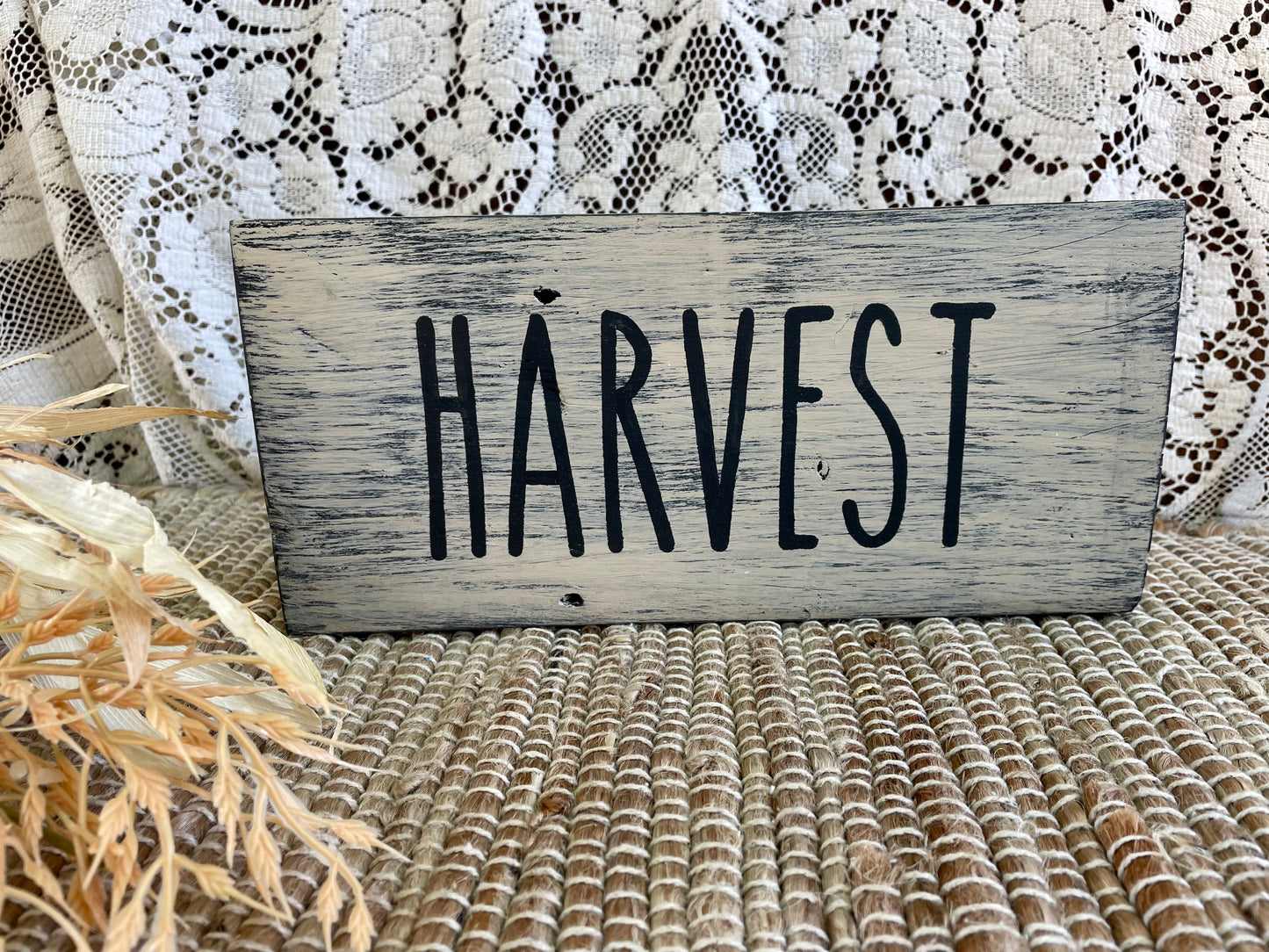 Handmade Harvest Reclaimed Wood Shelf Sign