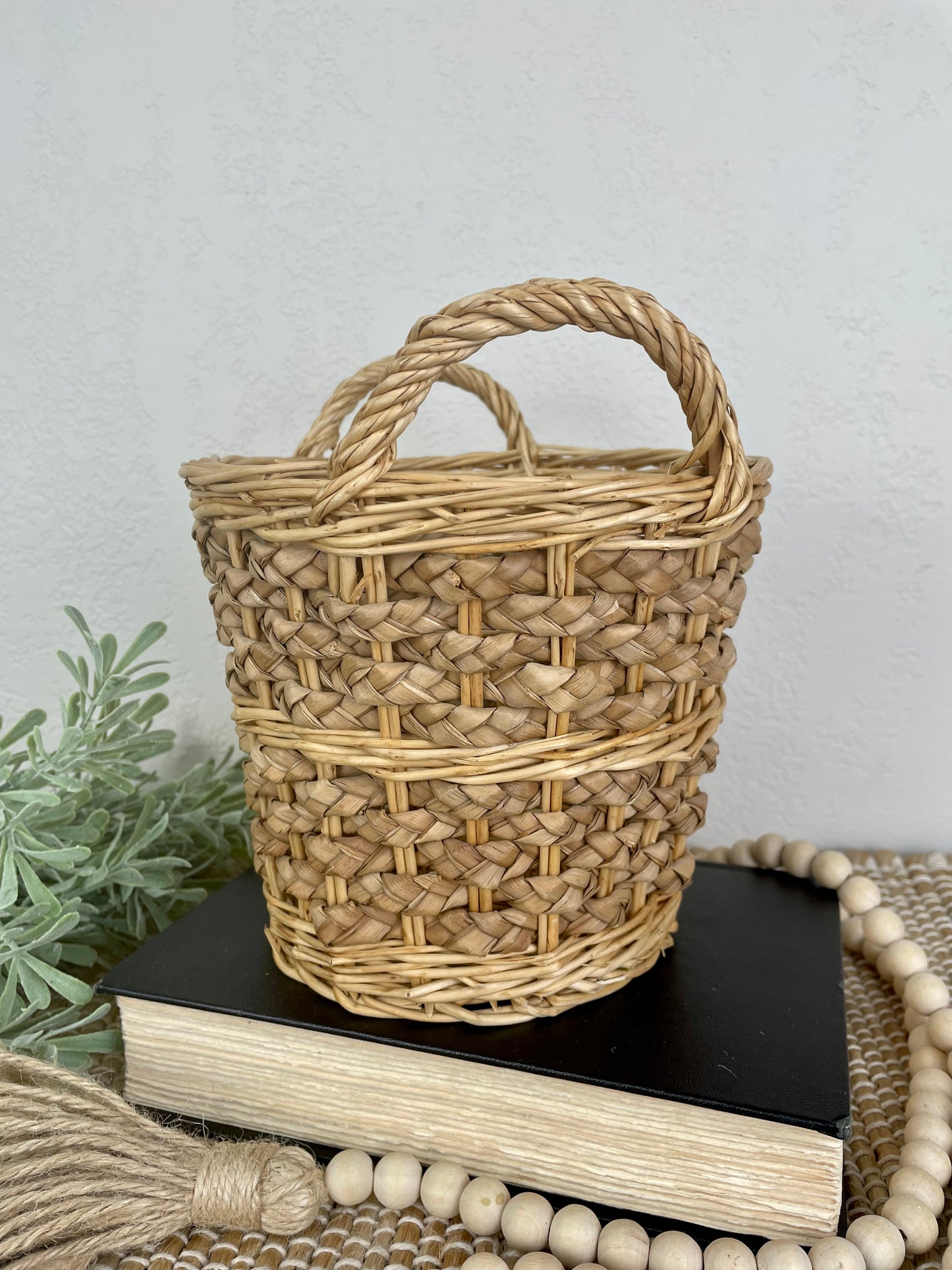 Vintage Planter Basket with Handles