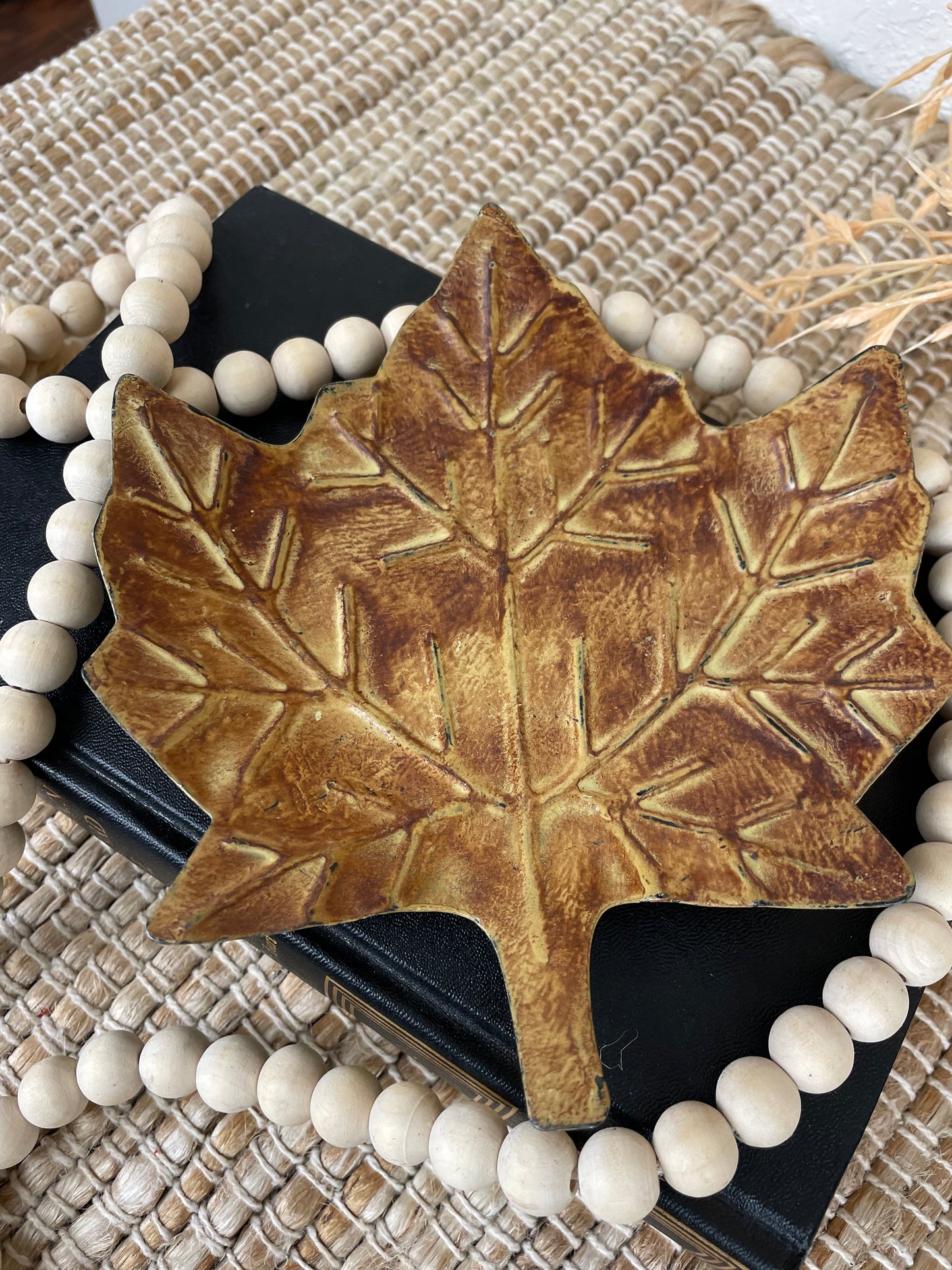 Vintage Metal Leaf Dish