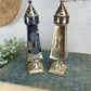 Vintage Silver Salt & Pepper Shakers with Natural Patina