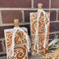Handmade Reclaimed Light Beige and Metallic Orange Pumpkin Set