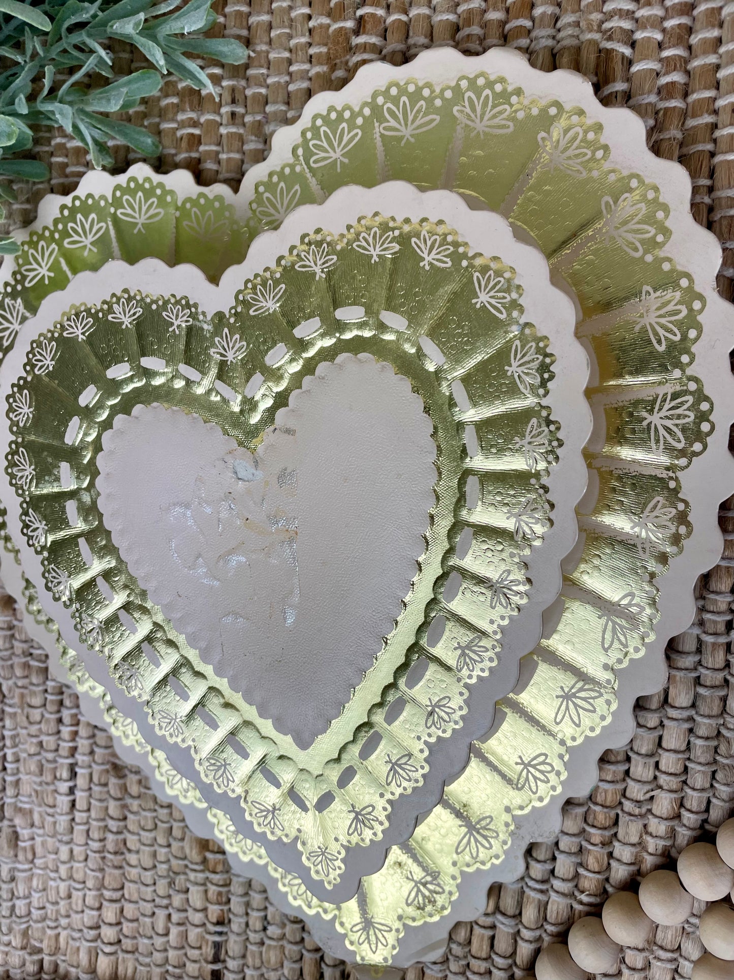 Vintage Valentine Candy Box with Gold Details