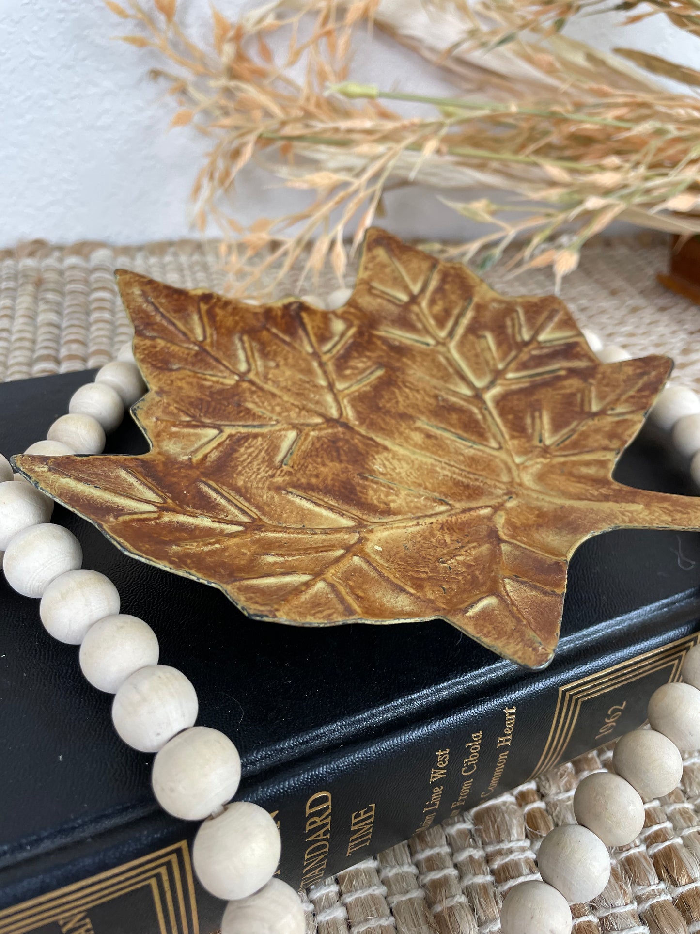 Vintage Metal Leaf Dish