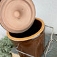 Vintage Brown Cheese Crock with Lid