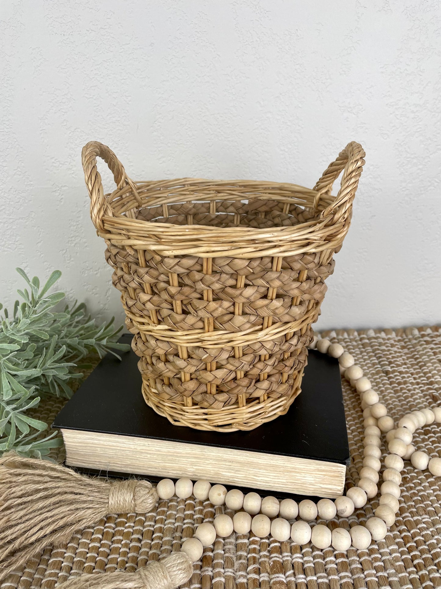 Vintage Planter Basket with Handles