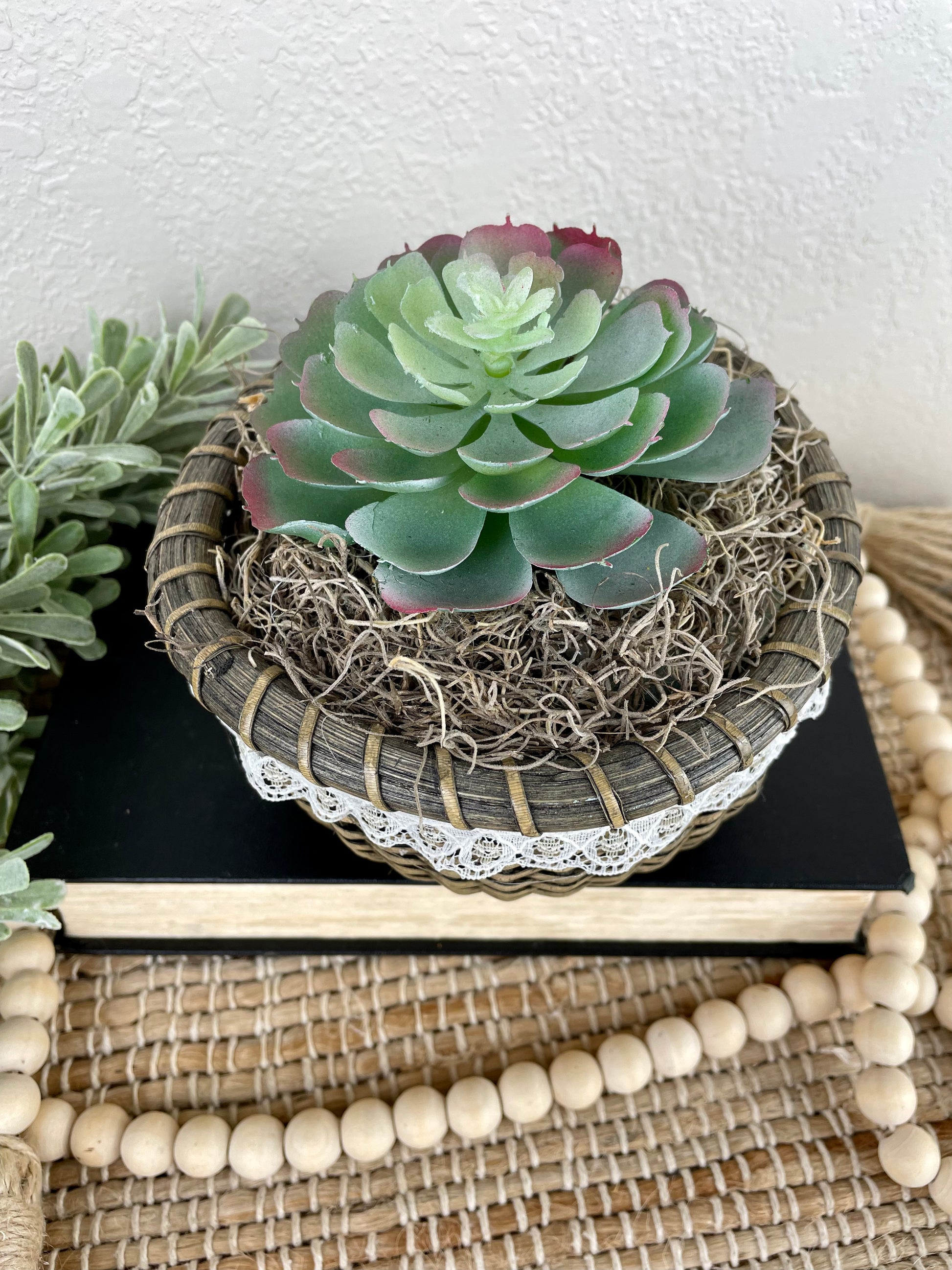 succulent creations Handmade Succulent Basket