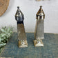 Vintage Silver Salt & Pepper Shakers with Natural Patina