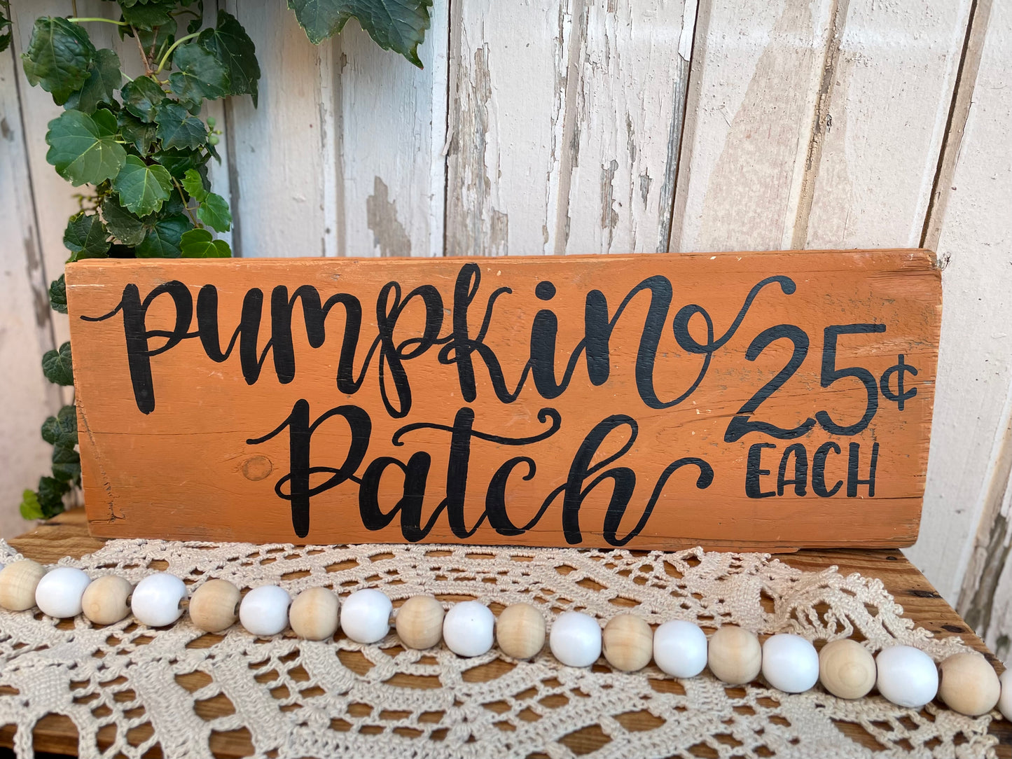 Handmade Reclaimed Barn Wood “Pumpkin Patch” Sign