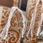 Handmade Reclaimed Light Beige and Metallic Orange Pumpkin Set