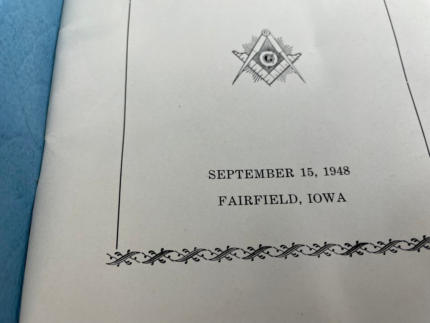 Vintage Paper Ephemera from Fairfield, Iowa